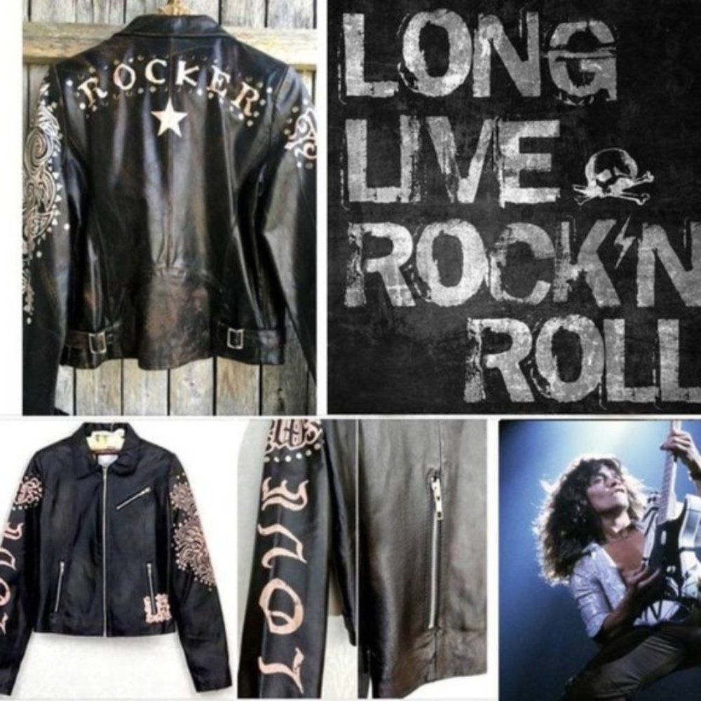 COPY - NWT Distressed Rocker Leather Jacket Sz L FIRM